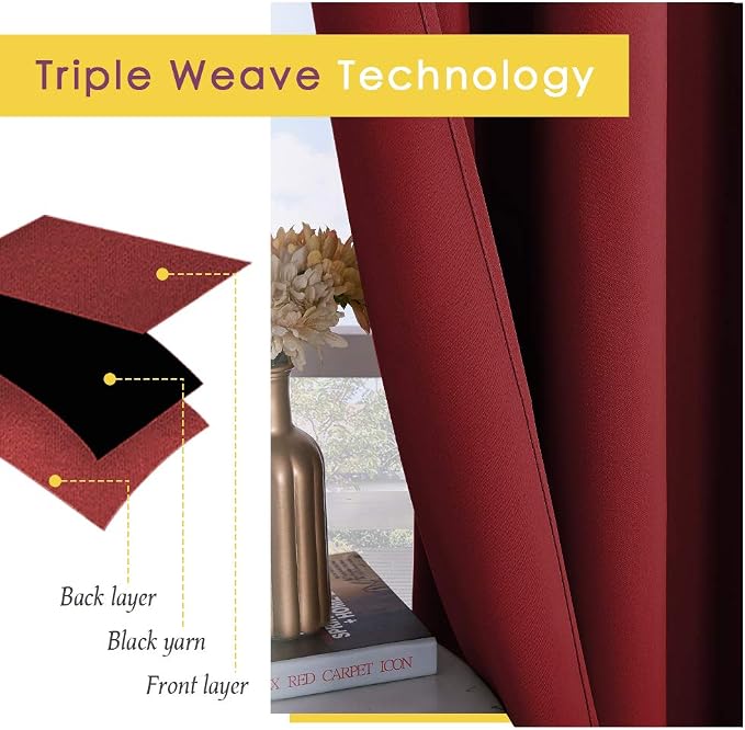 NICETOWN Christmas Bedroom Curtains Blackout Draperies, Home Decorations - Image 3