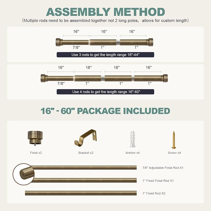 Lootkell Antique Bronze Curtain Rods - Image 9