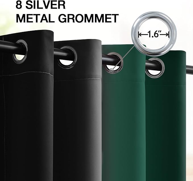 SimpleHome Ombre Room Darkening Curtains 84 inches Length - Image 3