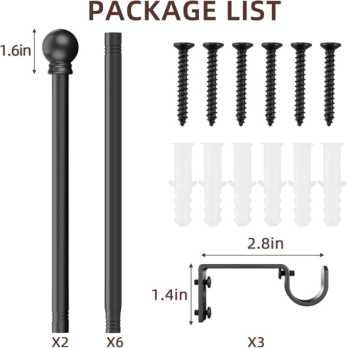 SMODBRODRE Curtain Rods for Window 32 to 120 - Image 6