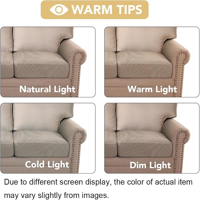 H.VERSAILTEX Super Stretch Individual Seat Cushion/Couch Slipcover Sets Thick - Image 7