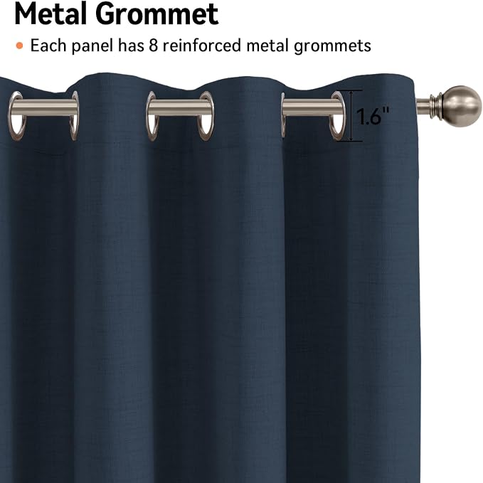 100% Blackout Shield Linen Blackout Curtains - Image 5
