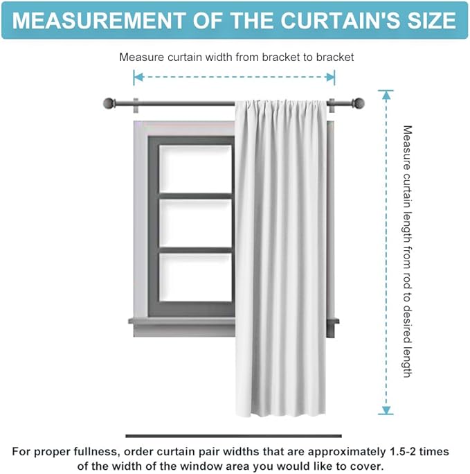 RYB HOME Blackout Curtains for Bedroom Living Room 72 inches Long, Thermal - Image 8