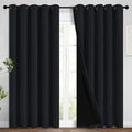 Yakamok 100% Blackout Lined Panels, Thermal Insulated Blackout Curtains by Yakamok
