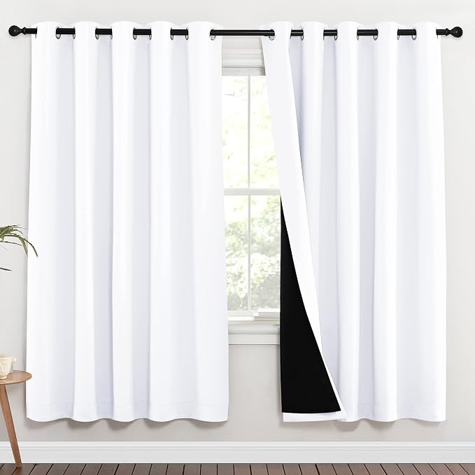 NICETOWN 100% Blackout Window Curtain Panels, Full Light Blocking Drapes by NICETOWN