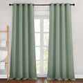 NICETOWN Sage Green Curtains 96 inches Long, Grommet Thermal Insulated Blackout by NICETOWN