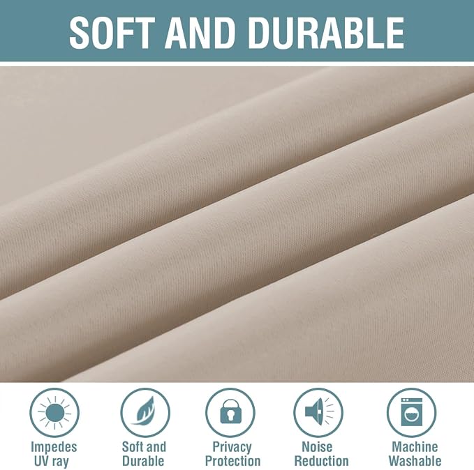 H.VERSAILTEX Blackout Patio Curtains 100 x 96 Inches - Image 4