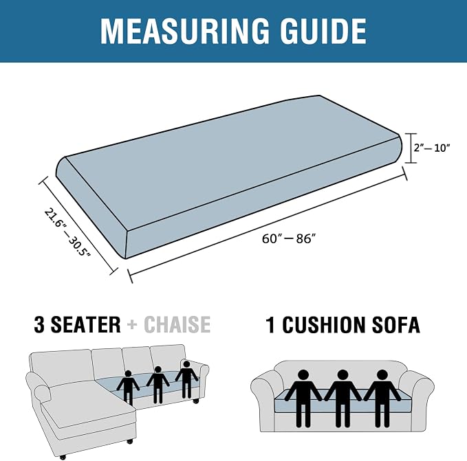 H.VERSAILTEX Velvet Stretch Individual Couch Cushion Cover Plush Cushion - Image 2