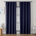 Simplebrand Ava Navy Blue Blackout Curtains by Simplebrand