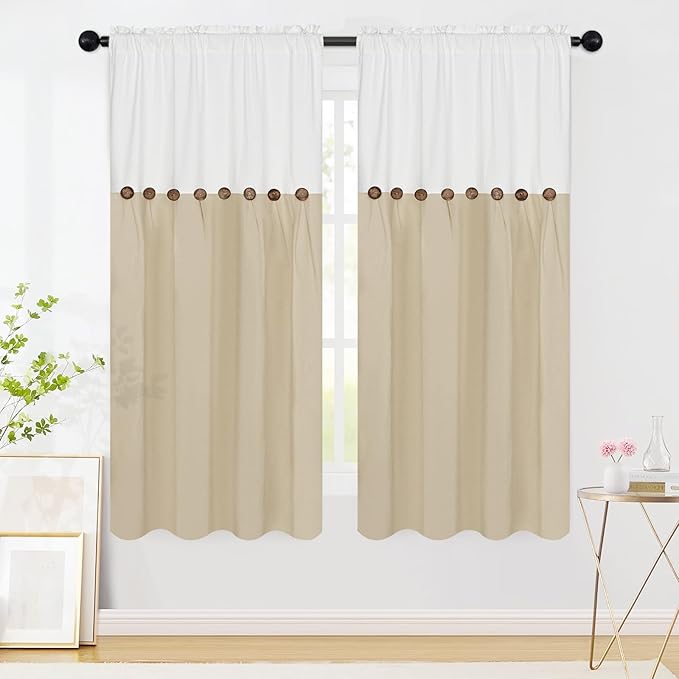FRAMICS Farmhouse Cotton Linen Curtains by FRAMICS