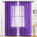 SpaceDresser Sheer Voile Window Treatment Rod Pocket Curtain Panels by SpaceDresser