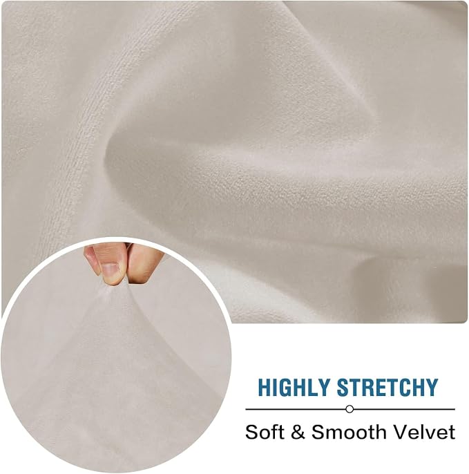 H.VERSAILTEX Velvet Stretch Individual Couch Cushion Cover Plush Cushion - Image 5