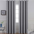 Yakamok Room Darkening Gray Blackout Curtains 84 Inch Long Light Blocking by Yakamok