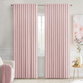 MIULEE Baby Pink Back Tab Blackout Curtains 84 Inch Length 2 Panels Set by MIULEE