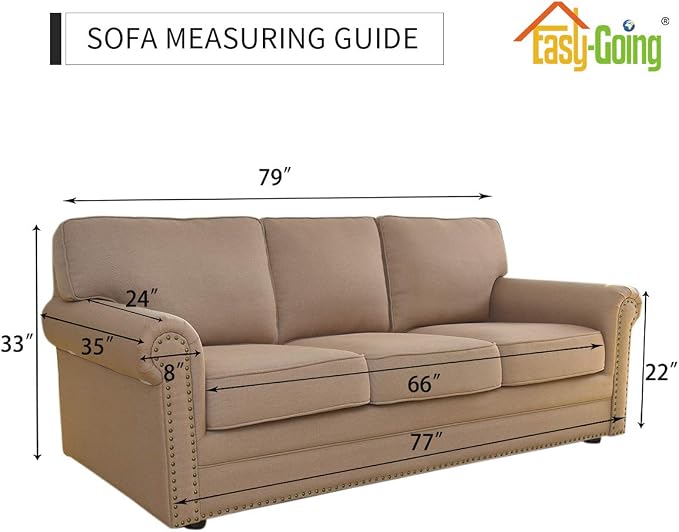 Easy-Going Stretch Sofa Slipcover 1-Piece Sofa Cover Furniture Protector Couch - Image 7