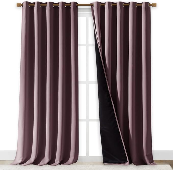 NICETOWN Dry Rose 100% Blackout Curtains - Image 2
