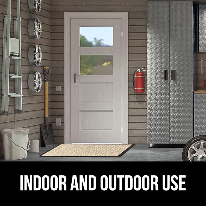 GORILLA GRIP 100% Waterproof All-Season WeatherMAX Doormat US Designed Natural - Image 9