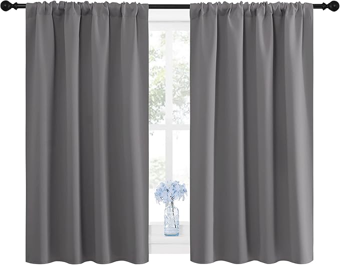 NICETOWN Grey Window Curtains for Bedroom - Image 4