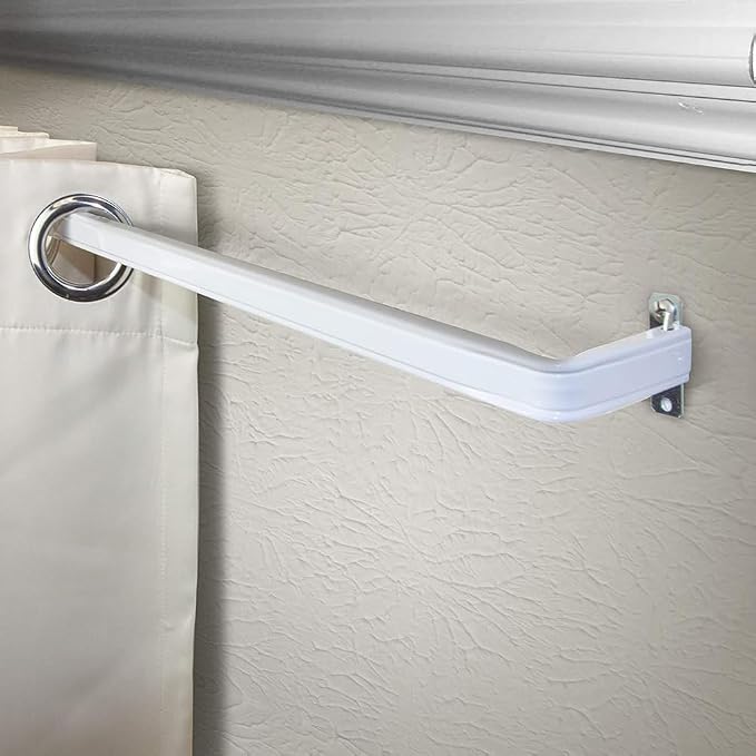 Blu-Pier Tech Heavy Duty Single Rod, Lock Seam Curtain Rod 28 to 48-Inch - Image 3
