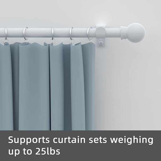 GXOACKJ Curtain Rods for windows 28-78 inch, 5/8 inch Decorative White Splicing - Image 2