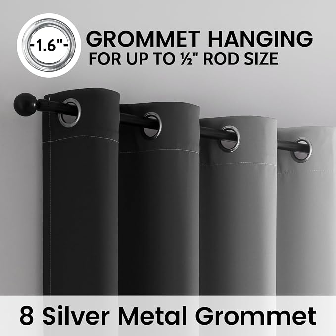 SimpleHome Ombre 100% Blackout Curtains - Image 3