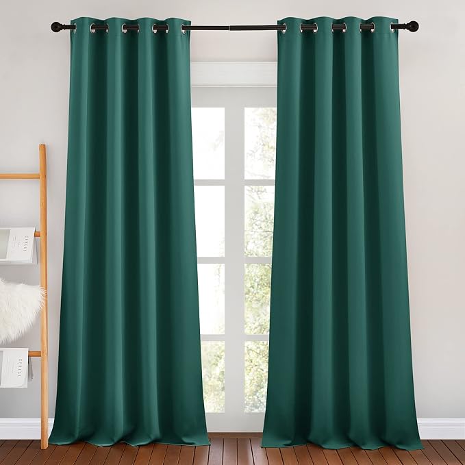 NICETOWN Blackout Curtains for Girl's Room， Thermal Insulated Solid Grommet by NICETOWN