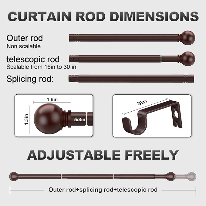 Bronze Curtain Rods for Bedroom - Image 3