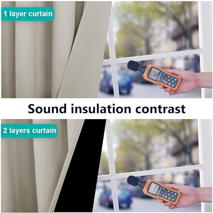 NICETOWN 100% Blackout Window Curtain Panels, Cold and Full Light Blocking - Image 4