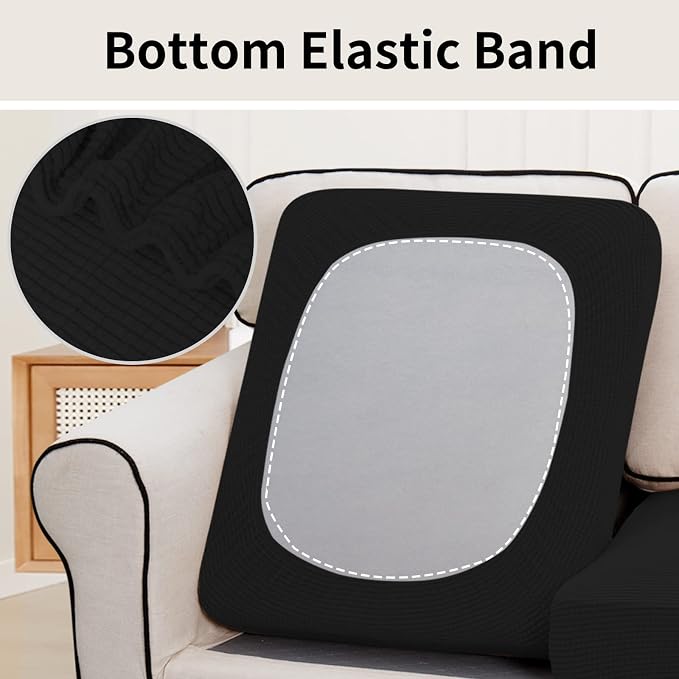 Easy-Going Stretch Individual Loveseat Couch Cushion Cover Sofa Cushion - Image 4