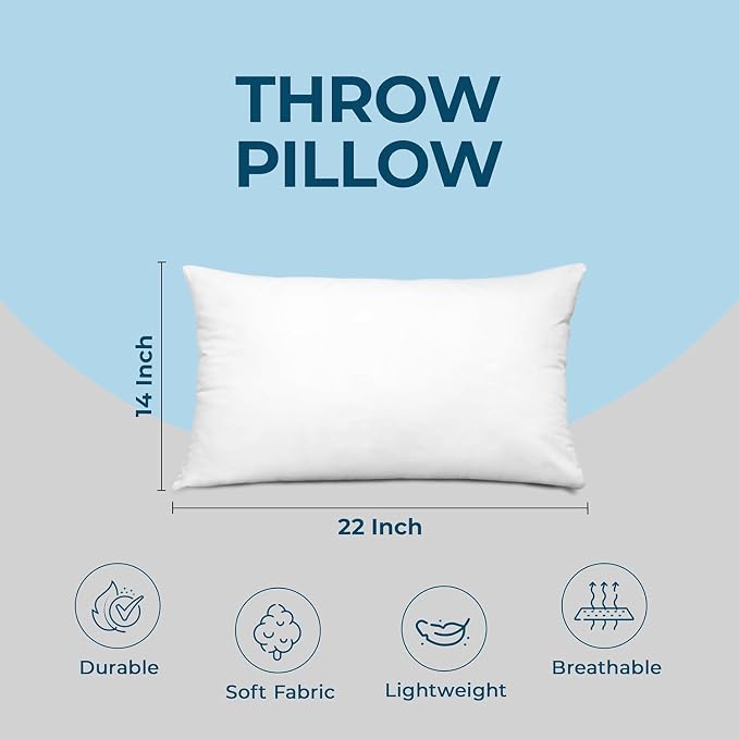 Utopia Bedding Throw Pillows – 14 x 22 Inches Down Alternative Pillows - Image 3