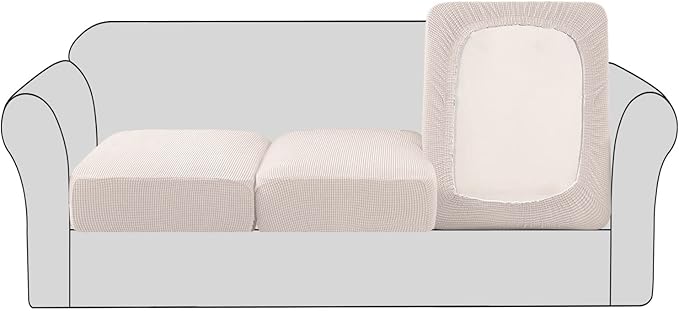 H.VERSAILTEX Super Stretch Couch Cushion Covers Sofa Cushion Slipcovers by HVERSAILTEX