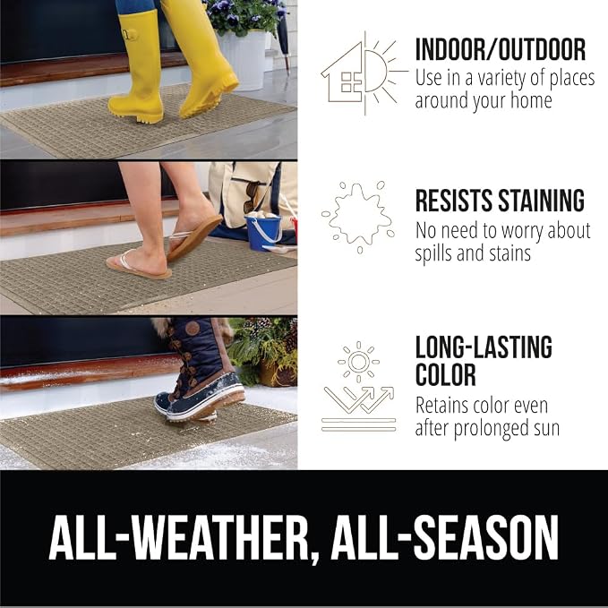 GORILLA GRIP® Ultra Absorbent Front Door Mat Outside Entrance, Traps Dirt and - Image 5
