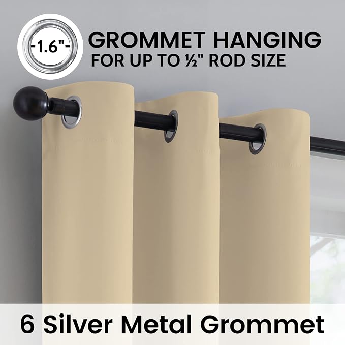 SimpleHome 100% Blackout Curtains - Image 5