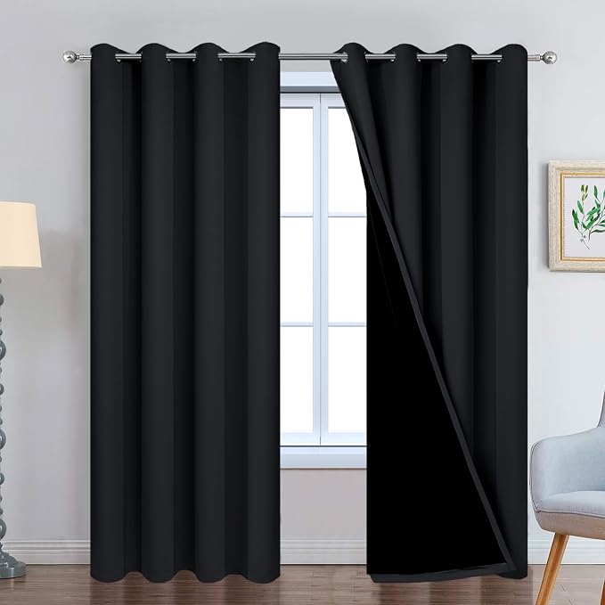 Yakamok 90 Inch Length 100% Blackout Curtains by Yakamok