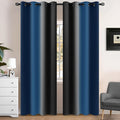 Yakamok Blackout Ombre Dark Blue and Black Curtains by Yakamok