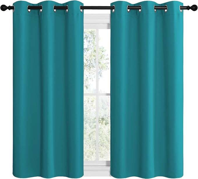 NICETOWN Room Darkening Curtains 48 inch Length 2 Panels, Thermal Insulated - Image 2