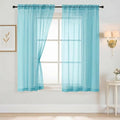 Sheer Curtains 63 Inch Length 2 Panels, Voile Sheer Curtain by Home