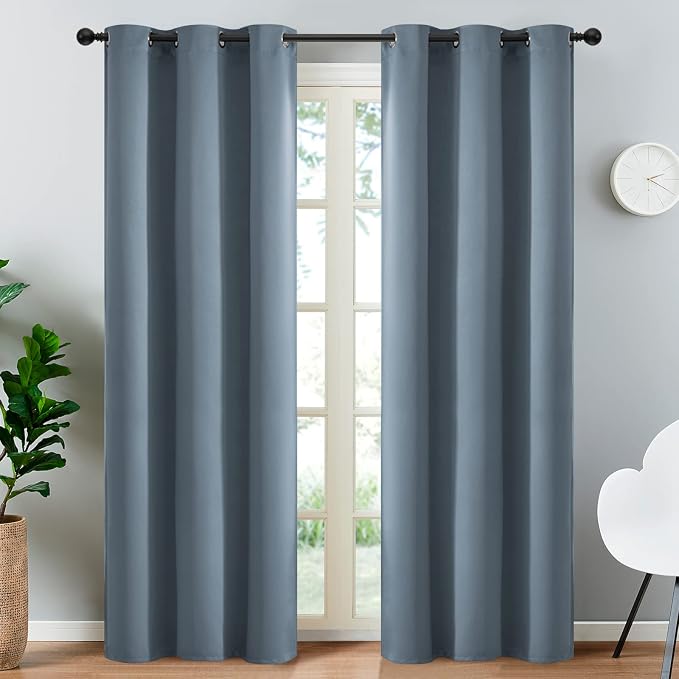 Yakamok 84 Inch Length 100% Blackout Curtains by Yakamok