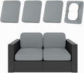 hyha 4Pcs Patio Cushion Covers, Stretch Outdoor Couch Cushion Covers Replacement by hyha