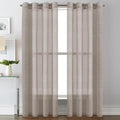 H.VERSAILTEX Linen Curtains Flax Linen Blended Curtain Panels by HVERSAILTEX
