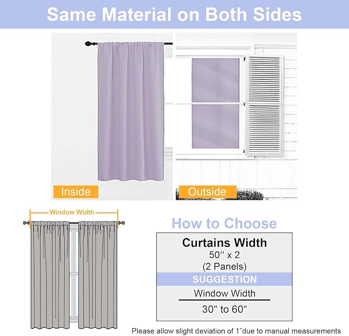 Simplebrand Ava Lilac Blackout Curtains - Image 8