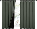 NICETOWN Dark Mallard 100% Blackout Lined Curtains, 2 Thick Layers Completely by NICETOWN