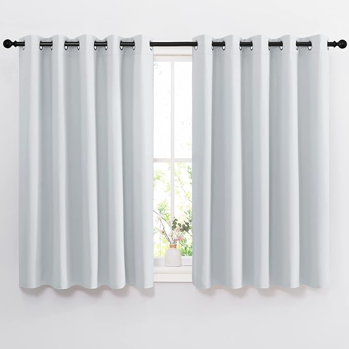 NICETOWN Greyish White Room Darkening Curtains by NICETOWN