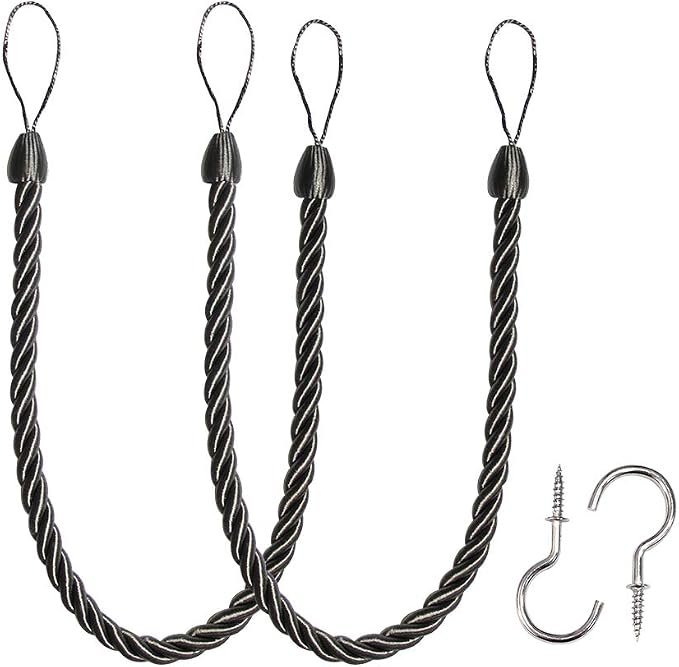 BEL AVENIR Curtain Ropes Tiebacks Tie-Backs, Curtain Handmade Holdbacks by BELAVENIR