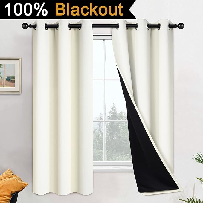 Yakamok 63 Inch Length 100% Blackout Curtains - Image 2