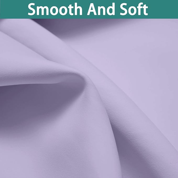 Yakamok Full Blackout Curtains 45 Inches Long, 2 Thick Layers Grommet Top - Image 7