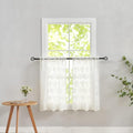 YJ YANJUN Vintage Lace Curtains 24 inch Length 2 Panels Retro Floral Rv Drapes by YJYANJUN