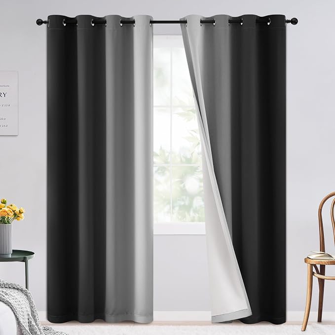 SimpleHome Ombre 100% Blackout Curtains by SimpleHome