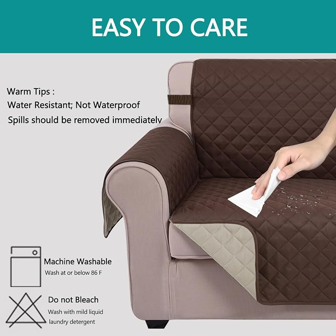 U-NICE HOME 4 Seater Sofa Cover 91 Inch Large Couch Covers - Image 5