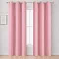 Pink Thermal Blackout Curtains/38 x 84 Inch/Set of 2 Panels Room Darkening by Lemomo
